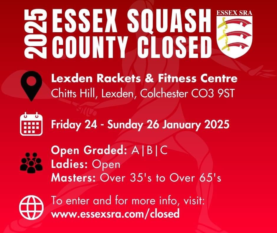 Essex Squash Closed 2025 Colchester